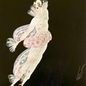 Erté Pierrot — Authentic Limited Edition Vintage ERTÉ Lithograph (1980)