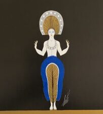 Erté - Horseshoe Lucky Doll — Authentic Limited Edition Vintage ERTÉ Lithograph (1972)