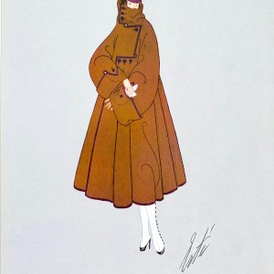 Erté Sports Cloak —  ERTÉ Lithograph (1972)