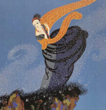 Erté Summer Breeze — Original Vintage ERTÉ Art Deco Print