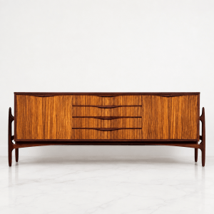 Mid-Century Elliotts of Newbury Zebraano Sideboard